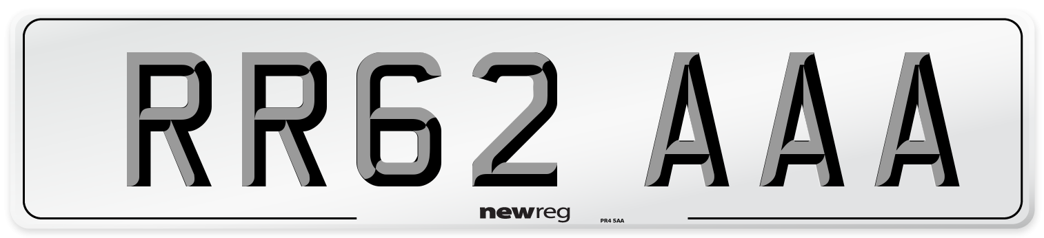 RR62 AAA Number Plate from New Reg